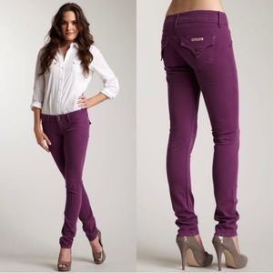 31 inseam Pretty purple HUDSON skinny jeans! EUC!!